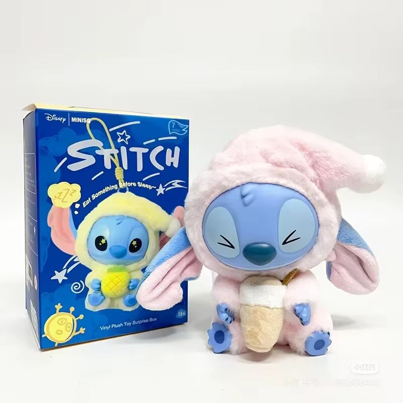 Kawaii Stitch Blind Box Bag Eat Some Thing before Sleep Series Vinyl Pendant Cute Doll Mystery Box Fluffy Doll Adult Gi